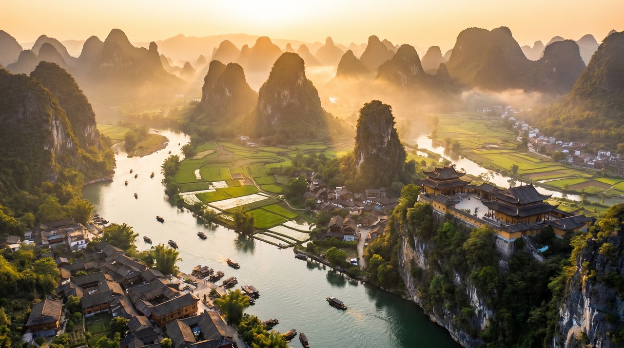 红桃视频旅行Vlog视频分享 - 桂林山水风景